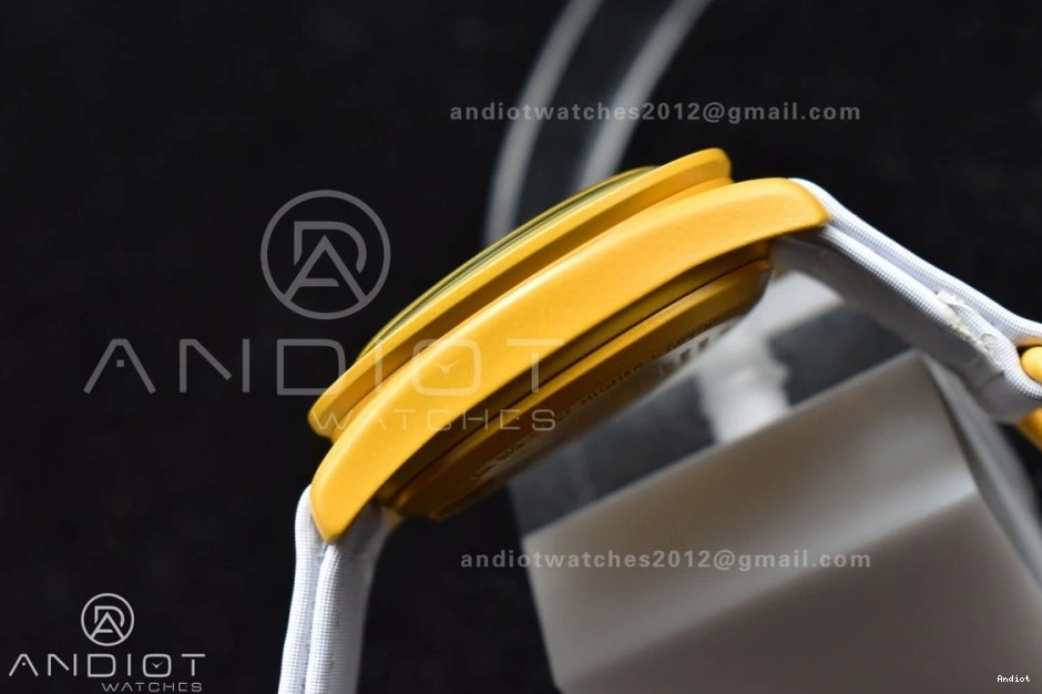 Moonwatch Bioceramic Mission Nylon Swatch to x on the Omega Sun Strap Quartz 1220